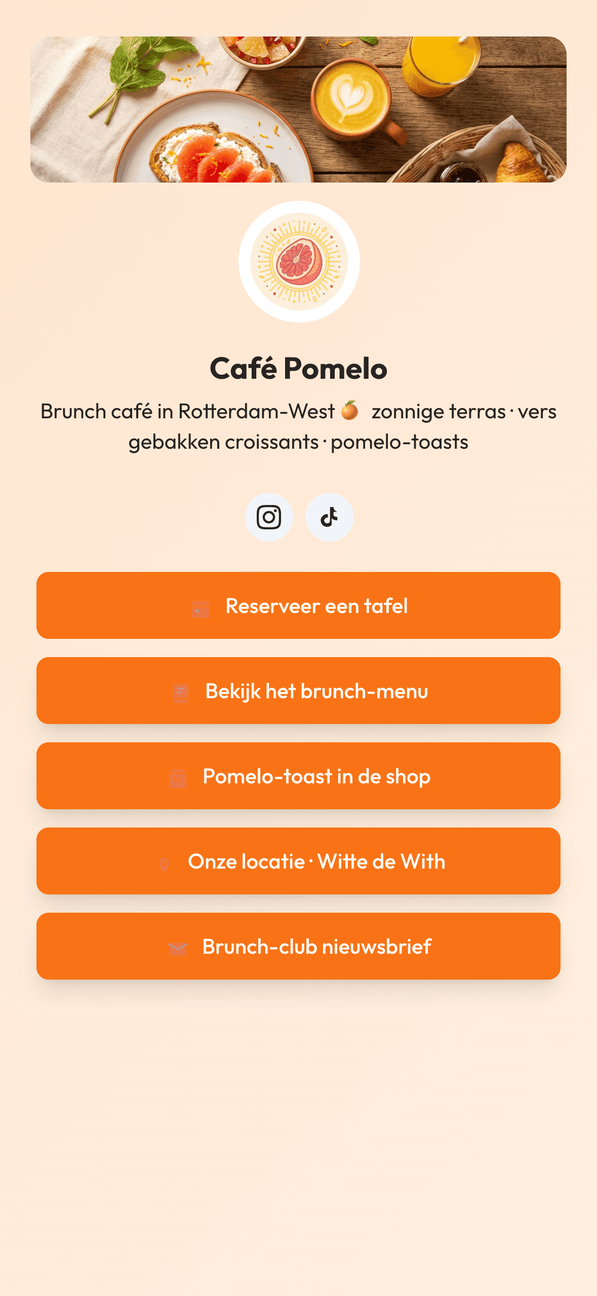 Café Pomelo — Brunch butter-yellow