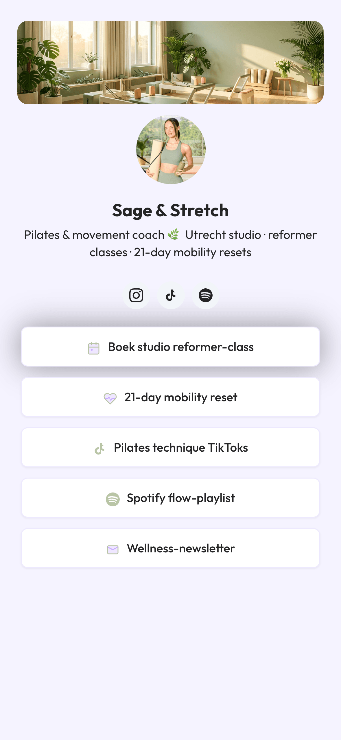 Sage Stretch — Pilates studio